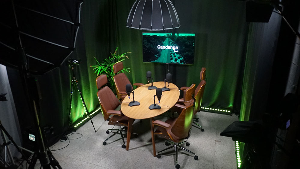 Ambiente de gravação profissional Candanga Criativa SIG Quadra 4